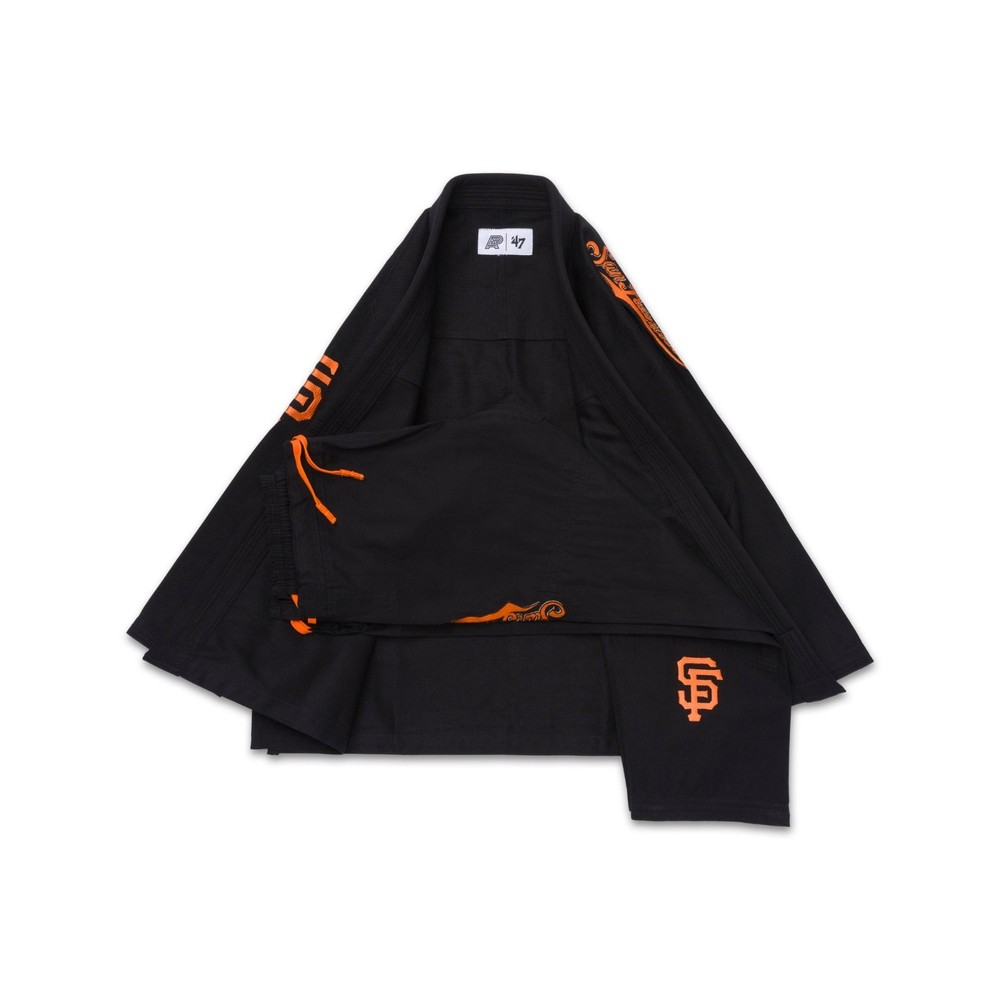 Albino and Preto A&P x ’47 MLB Giants Black 450 GSM Jiu Jitsu Uniform