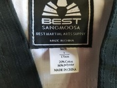 Martial Arts Supply Best Sang Moo SA Gi Top Taekwondo Olympic Sport Size 3