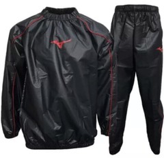 Mizuno Sauna suits Weight loss wear top and bottom set Black Training MSS-SET