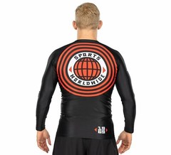 Fuji Retro MMA BJJ Jiu Jitsu LongSleeve Long Sleeve LS Rashguard – Black Red