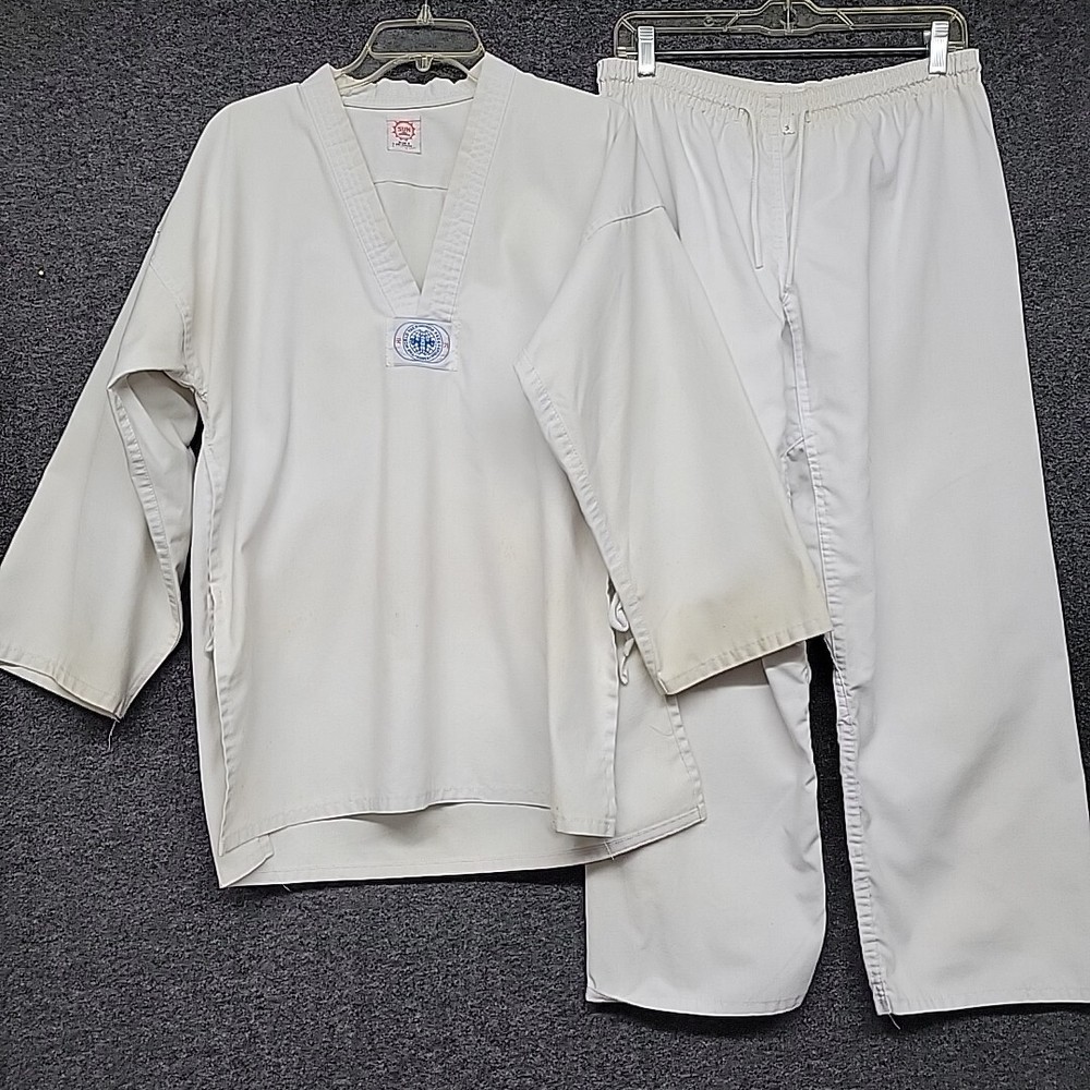 Sun Choi Brothers Karate Uniform Top Adult Shirr Unisex, Size 3, Stains