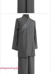 STOCK Buddhist Shaolin Monk Robe Full Set Linen Kung Fu Suit Meditation Uniforms