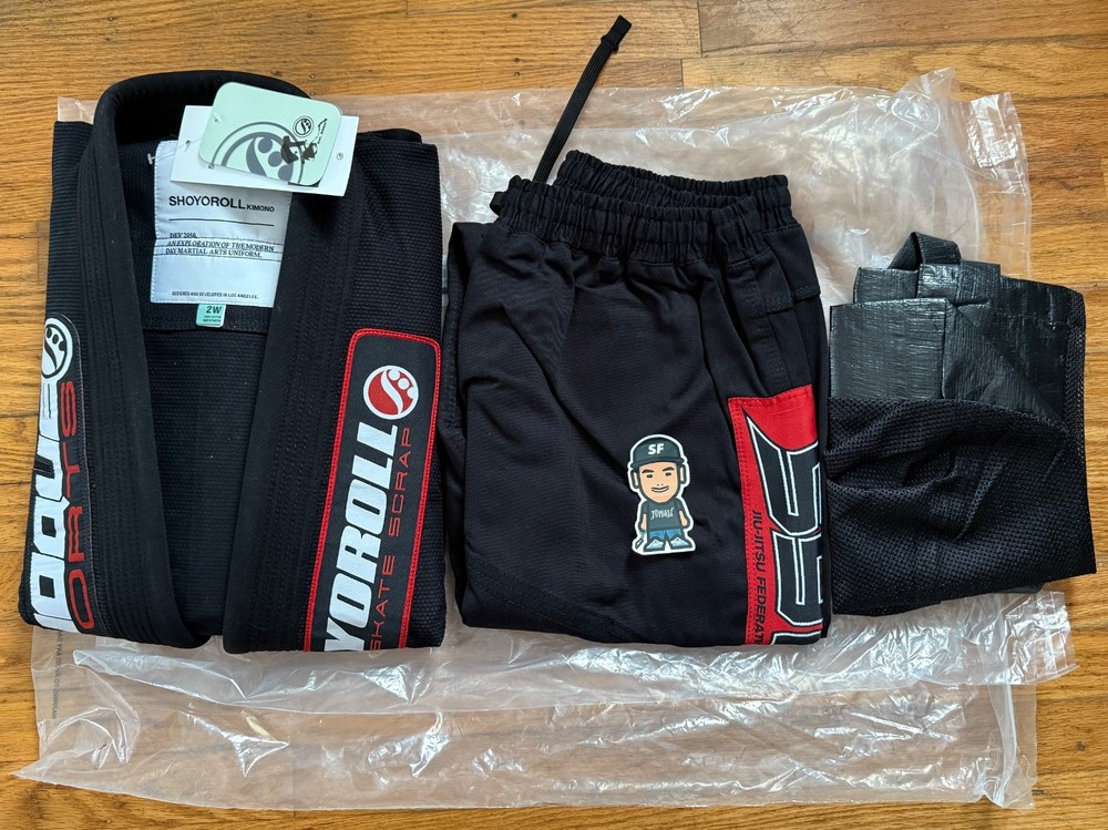 NEW 2024 SHOYOROLL AK16124 ’24 Federation Kimono BLACK GI JIU JITSU BJJ RARE 2W