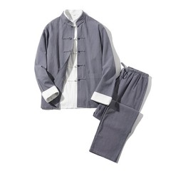 3PCS Mens Traditional Chinese Tang Suit Kung Fu Wingchun Uniform Sportswear Hot