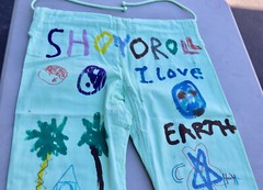 Camp High Collective x Shoyoroll Green Jiu Jitsu Gi Kimono Pants A1 Hand Colored