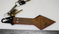 Genuine Leather Key Chain – Jiu Jitsu Theme – Heavy Duty – Unique Design