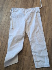 Hayabusa Pants Mens A1 White Jiu Jitsu Grappling MMA Fight
