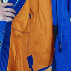 Brazilian Jiu Jitsu Kimono Killer Bee Adult Size A2 Medium Large Blue Orange J2