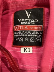 Vector Sports Kids Brazilian Jiu Jitsu BJJ Gear Up, Pink Jacket New! No Belt
