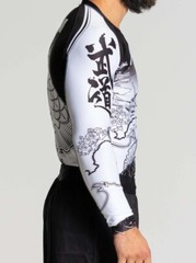 Fuji MMA BJJ Jiu Jitsu Long Sleeve LS Rashguard Rash Guard – Sakana Black/White