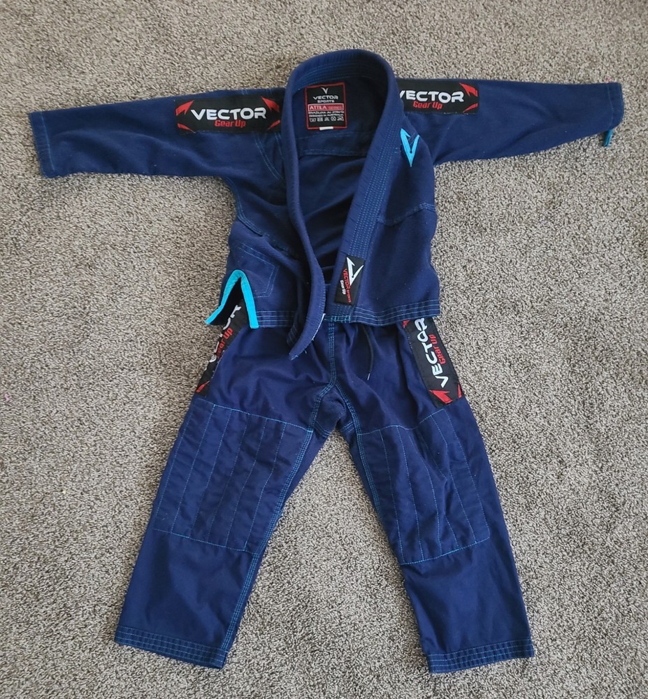 Vector Sports Attila Series Brazilian Jiu Jitsu Gi Uniform Jacket Size: K1 Blue