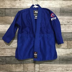 Fuji Jiu Jitsu Gi Kids Size 000 Blue MMA Heavyweight Cotton Blend (Top Only) F9