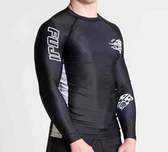 Fuji Mat Rat Flex Lite Mens MMA BJJ Jiu Jitsu Long LongSleeve LS Rashguard Black