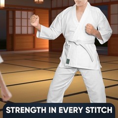 Comfortable and Durable Karate Gi for Unisex — Lightweight Poly-Cotton Fabric