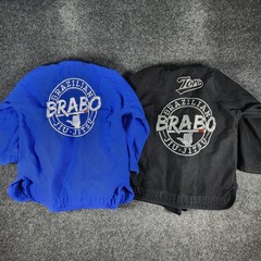 Lot of 2 Toro BJJ Gi Tops Kids M1 Brabo Brazilian Jiu Jitsu Blue Black