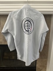 Lokal Kimonos Breakpoint A0 BJJ Gi White+Pants & White Belt Brazilian Jiu Jitsu