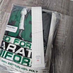 ProForce 6 OZ Karate Uniform Kids 00 White Student Gi Lightweight With Belt NWT