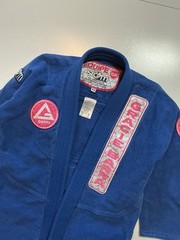 Gracie Barra Storm Gi Blue Weave Jiu Jitsu Uniform Kimono Jacket Sz. F2