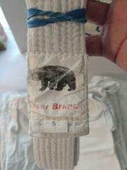 Taekwondo Karate Uniform Vintage Bear Brand Top/Pants/Belt Martial Arts Size 5