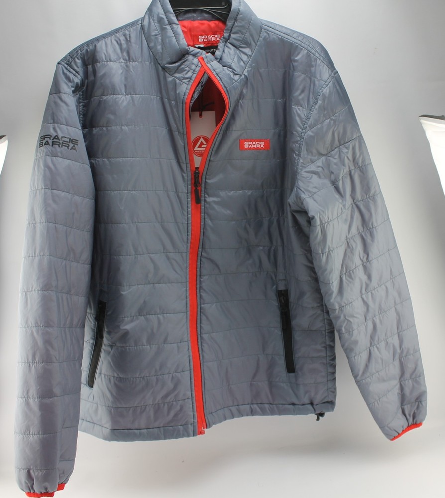 Gracie Barra Size Small Jiu-Jitsu Casual Jacket New Grey Puffy Jacket NEW