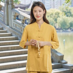 Chinese KungFu Tang fu Unisex Tai Chi Uniforms Clothing YOGA Fitness Zen Clothes