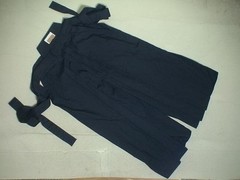 Japanese Kendo Iaido Gi Jacket Horse Riding Hakama Pants Navy Blue