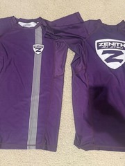 2 Zenith Jiu-Jitsu rashguards size M used bjj