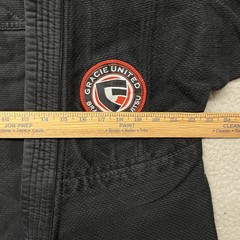 Gracie United Gi Set Adult A3 Black Jiu Jitsu Ripstop MMA Grappling *No Belt