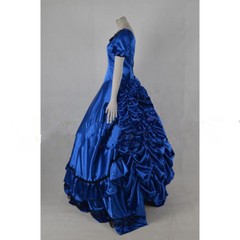 Blue Gothic Victorian Gown Interview with the Vampire Claudia Cosplay dress；【