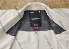 Brazilian jiu jitsu kimono custom bjj gi white 100% cotton pearl weave size A1