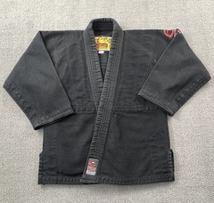 Fuji Gi Top Childrens Size C1 Black BJJ Jiujitsu Grappling Kids Youth Active