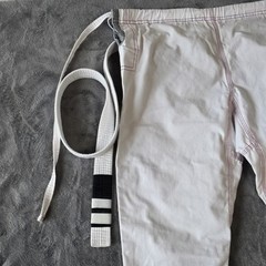 GRACIE BARRA JIU JITSU Gi Pants Adult SIZE A0 White Equipe Edition