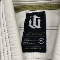 War Tribe Rival Jacket Jiu Jitsu Women’s Size W2 White BJJ Martial Arts Uniform