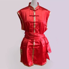 Sleeveless Chinese Kung Fu Taichi Uniform Martial Arts Wushu Suit Adults Kids