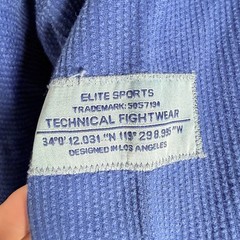 Elite Sports BJJ Gi Jacket Blue A2 Mens Medium Brazilian Jiu Jitsu Kimono Top