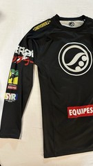 SHOYOROLL Batch 141 Federation V3 Long Sleeve Rash Guard BJJ No-Gi Black Large