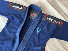 Vector Sports Gear Up Size K2 Brazilian Jiu Jitsu Blue Gi Top Kids *Top Only