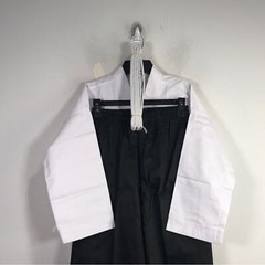 Martial Arts Super Kicks Masters Club Jacket & Belt, Unisex Size 2/160 – White