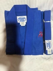 Green Hill Judo Suit Junior Blue suit Martial Arts Suit Belt Judo USA Logo