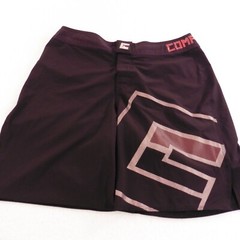 Combat CRNR MMA Shorts Men 30 Black Big Logo Print Professional Jiu Jitsu Trunks