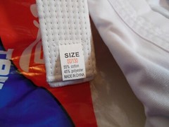 gi tae kwondo uniform NEW unused in package Size 00 / 130 elastic tie waist