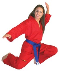 Elite Tae Kwon Do Uniform Gi V-Neck Adult & Child Sizes 000-8 – TKD Red