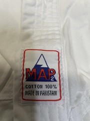 Vtg MAP Martial Arts Karate Suit Sz 5 Fabric Top White Shirt NO BELT