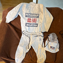 Scramble A1 Jiu-Jitsu Gi Uniform Set, White w/ Carry Bag