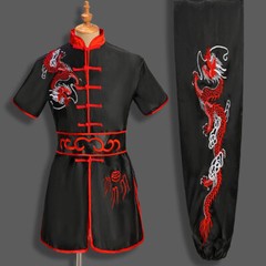 Kung Fu Tai Chi Uniform Martial Arts Suit Wushu Clothes Outfit Dragon Embroidery