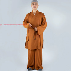 Summer Meditation Buddhist Monk Thin Sets Kung Fu Tai Chi Shaolin Yarn Uniforms