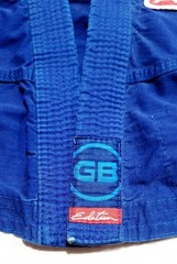 Gracie Barra Storm Kimonos Gi Jiu Jistu Blue Kids Size Y2 EUC UFC MMA Top