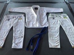 Shoyoroll CTRL Jiu Jitsu A2 Gi White Set Blue Belt Bjj (4) Item Set