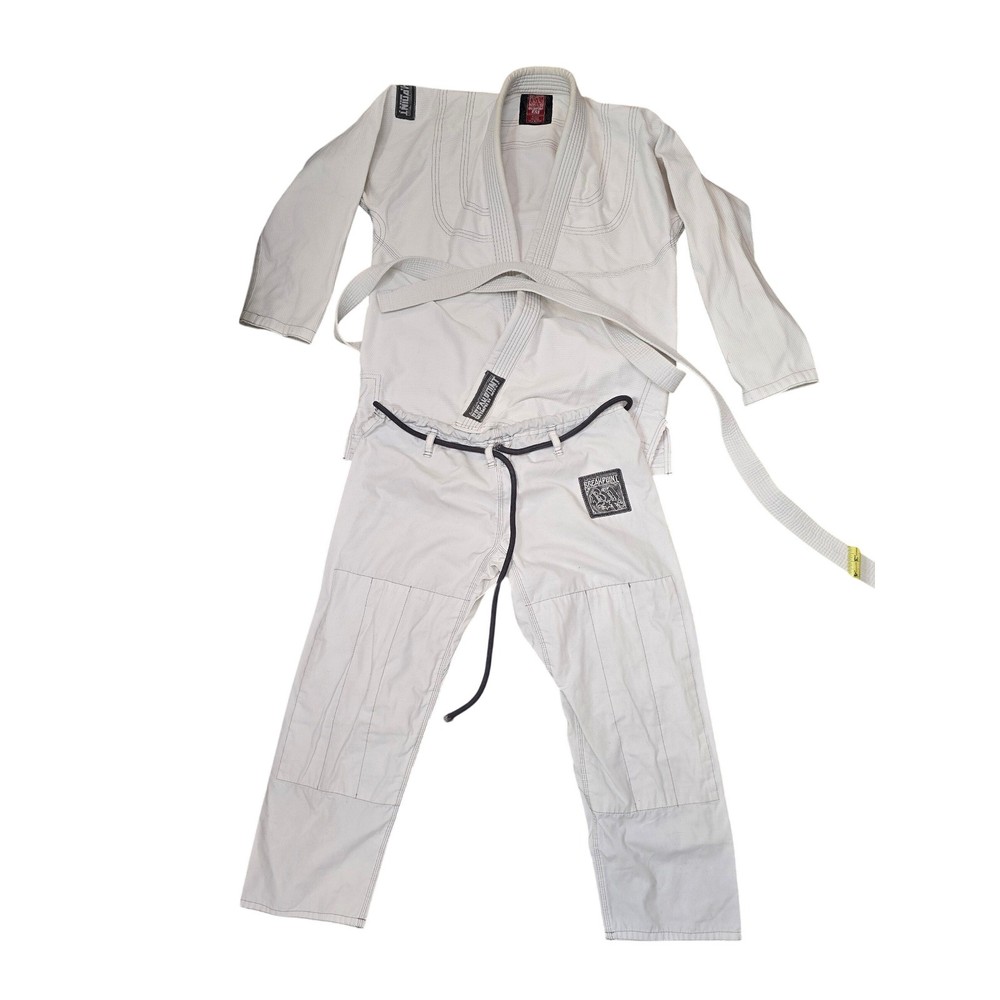 Breakpoint BJJ Gi Set White A1 Brazilian Jiu Jitsu Pearl Weave Uniform with Belt