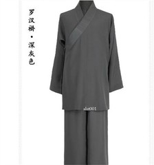 Buddhist Shaolin Monk Robe Full Set Linen Kung Fu Suit Meditation Uniforms